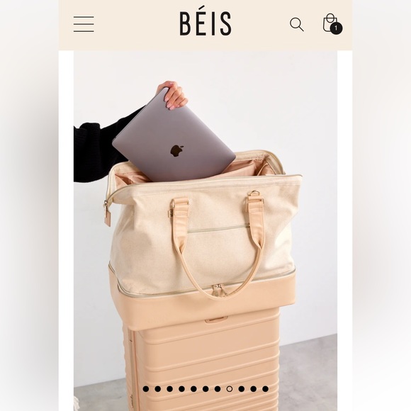 BÉIS Weekender in Beige - Picture 2 of 5